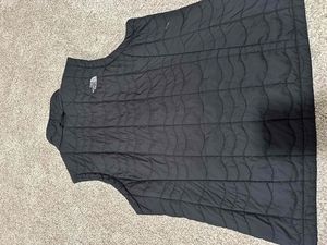 The North Face Black Quilted Full Zip Vest Jacket Women Size Large